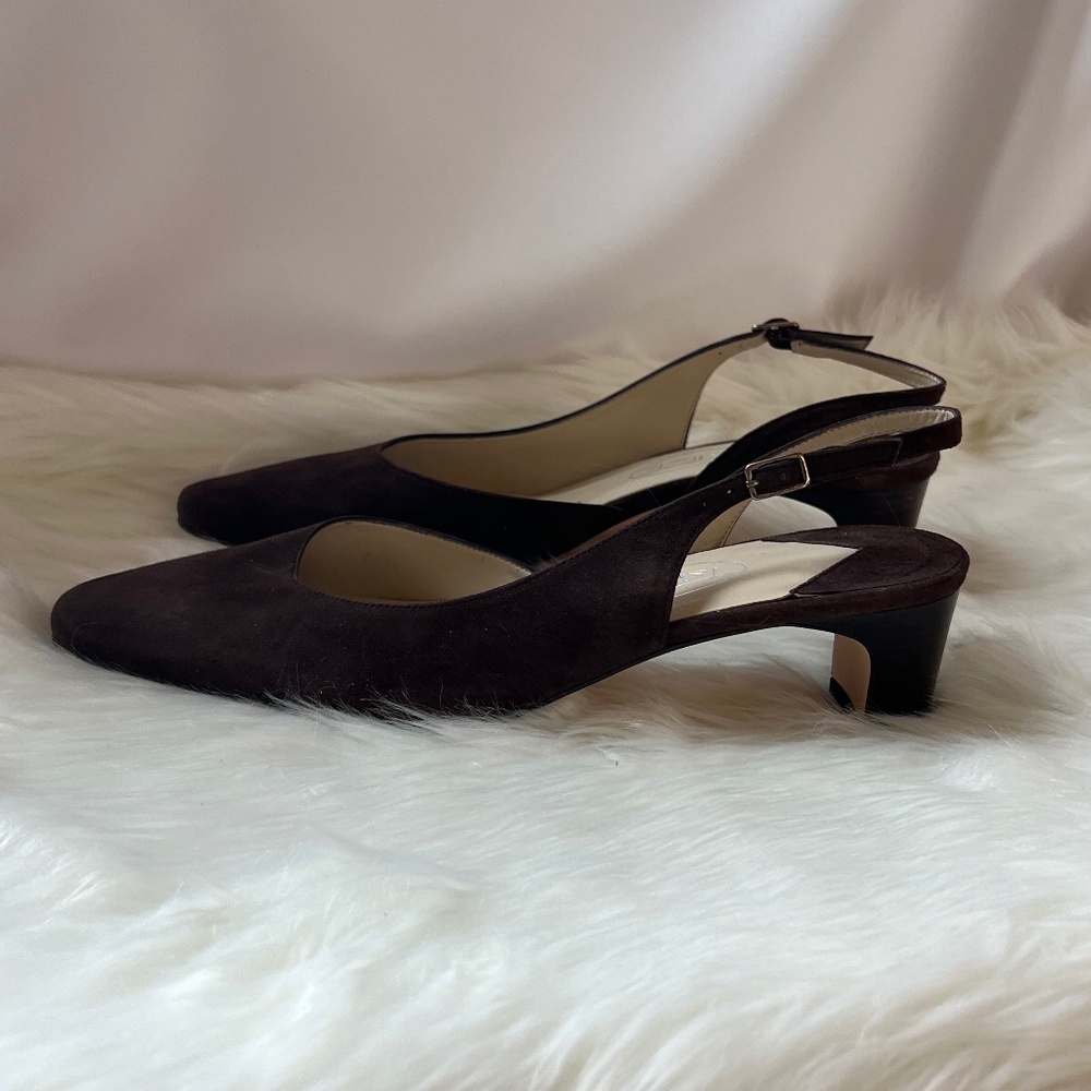 NEW -Talbots - Payton Brown Suede Slingback Pumps - Picture 5 of 5
